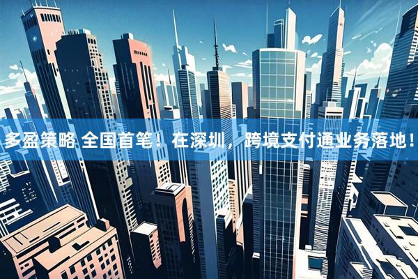 多盈策略 全国首笔！在深圳，跨境支付通业务落地！